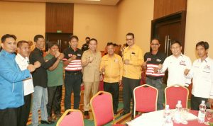 Rakor Verifikasi Faktual Keanggotaan Partai Politik Calon Peserta Pemilu Tahun 2024 Tingkat Komisi Pemilihan Umum Kabupaten Muara Enim yang berlangsung di Ballroom Hotel Grand Zuri Muara Enim, Selasa (18/10)