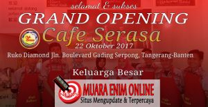 Ucapan Selamat Keluarga Besar muaraenimonline.com Atas Grand Opening Cafe Serasa