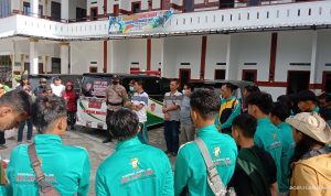 Kepulangan para atlet dan official yang berlaga di Pekan Olahraga Provinsi Sumsel diberi arahan dan ucapan selamat oleh Kepala Dinas Pemuda dan Olahraga Kabupaten Muara Enim Saprioma
