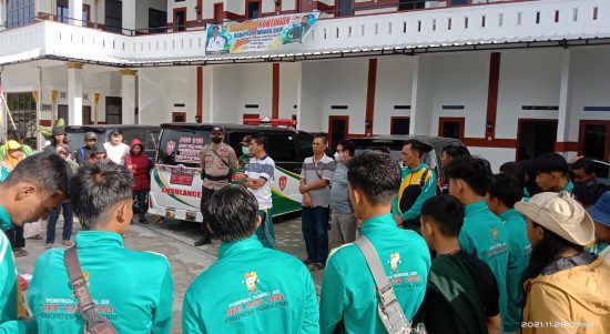 Kepulangan para atlet dan official yang berlaga di Pekan Olahraga Provinsi Sumsel diberi arahan dan ucapan selamat oleh Kepala Dinas Pemuda dan Olahraga Kabupaten Muara Enim Saprioma