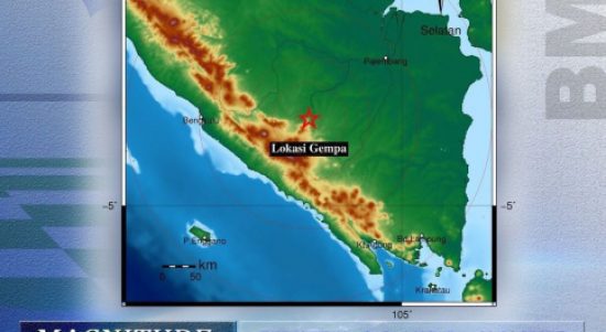 BMKG pada akun instagramnya merilis mengenai Gempa Bumi terjadi di Kabupaten Muara Enim dengan kekuatan 3,7 Magnitudo dan tidak berpotensi Tsunami