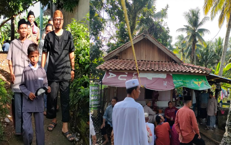 Setelah selesai Shalat Idul Fitri, warga Muhammadiyah Ujanmas melanjutkan silaturahmi kerumah rumah warga