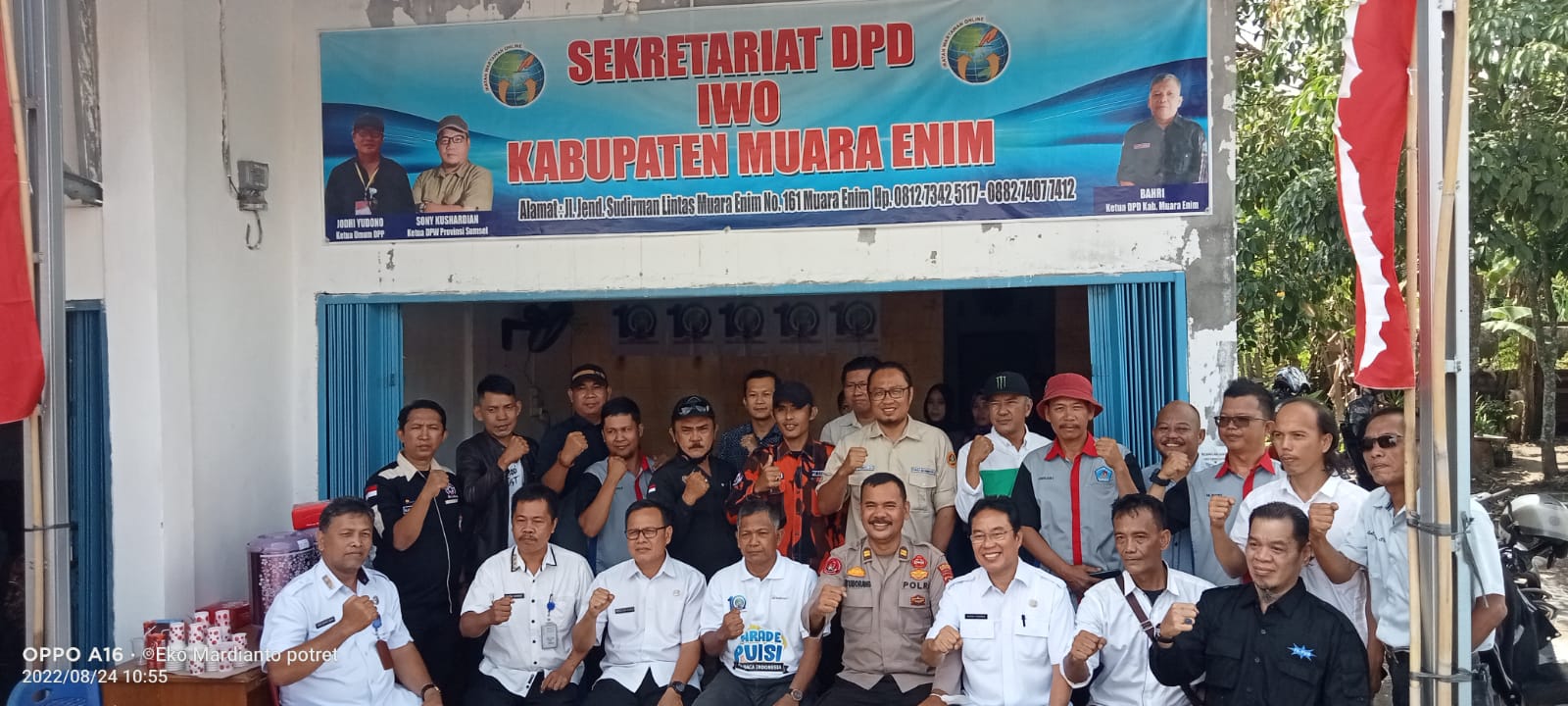 DPD IWO Muara Enim Gelar silaturahmi dan syukuran menempati kantor baru yang terletak di jalan lintas Palembang