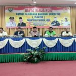 Ketua Panitia Raker H. Yandra Iskandar, Sekretaris KONI Sumsel Suparman Roman, Kepala Dispora Kabupaten Muara Enim, Ketua KONI Muara Enim M. Candra serta dari Porsiba PTBA Sugandhi
