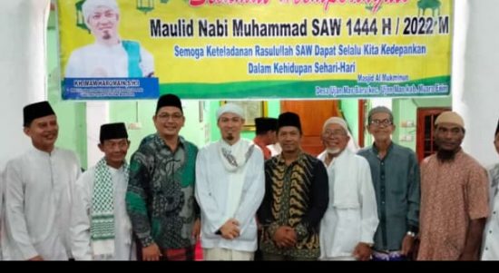 Peringatan Maulid Nabi Muhammad SAW yang dihadiri oleh Anggota DPRD Septi Agsiadi, Kepala Desa Ujanmas Baru Samsir, Tokoh Agama, Tokoh Masyarakat, Kadus 03 Ujanmas Baru serta para undangan dan masyarakat, yang di laksanakan pada Minggu (16/10/22)
