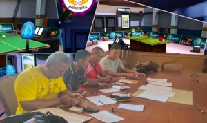 Suasana Technical Meeting jelang pertandingan Tenis Meja Bupati Cup 2022 Kabupaten Muara Enim. (foto : hafiz)