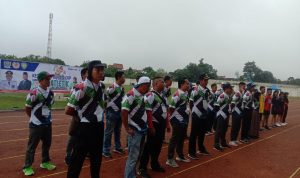 Pembukaan Kejuaraan Atletik Bupati Cup 2022 Kabupaten Muara Enim yang diselenggarakan di Stadion Sekundang Bara