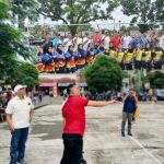 Bertempat di Lapangan SDN 6 Kota Muara Enim, Ketua KONI Kabupaten Muara Enim M. Chandra,SH,.M.Kn lakukan pemukulan pertama sebagai tanda dibukanya Turnamen Bola Voli Bupati Cup 2022. (Sbr/Foto & Editor : Al'Djamaz)